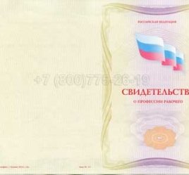 Свидетельство о Профессии Рабочего "Автоклавщик литья под давлением" в Омске