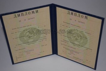 Диплом о Высшем Образовании Таджикской ССР в Омске