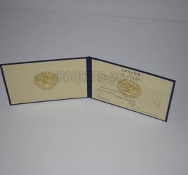 Диплом Техникума Советского Союза 1995г в Омске