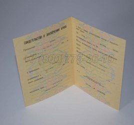 Свидетельство о Браке 1986г РСФСР в Омске