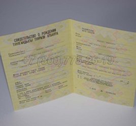 Свидетельство о Рождении 1983г Киргизской ССР в Омске