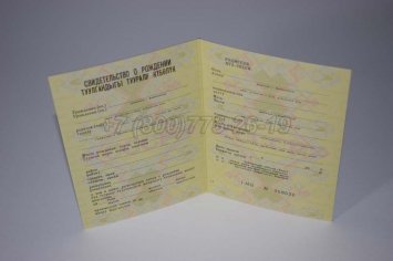 Свидетельство о Рождении 1983г Киргизской ССР в Омске